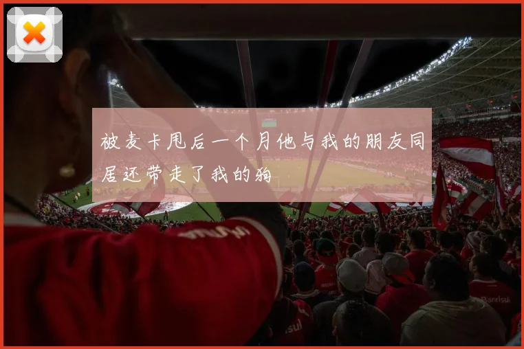 被麦卡甩后一个月他与我的朋友同居还带走了我的狗